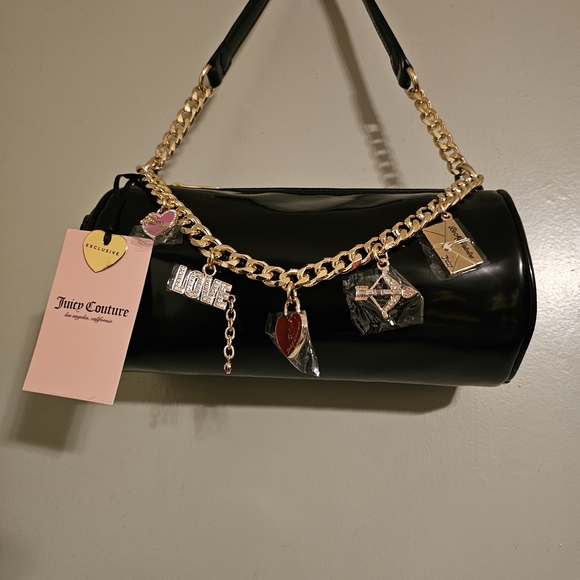 Juicy Couture Handbags - Juicy Couture Exclusive Liquorice Love Comes Softly Shoulder Bag!